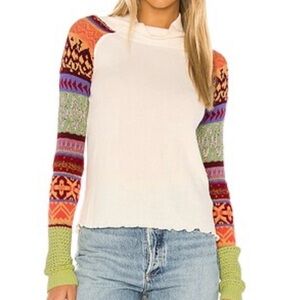 Free People Multicolor Knit Sweater Sz Small
